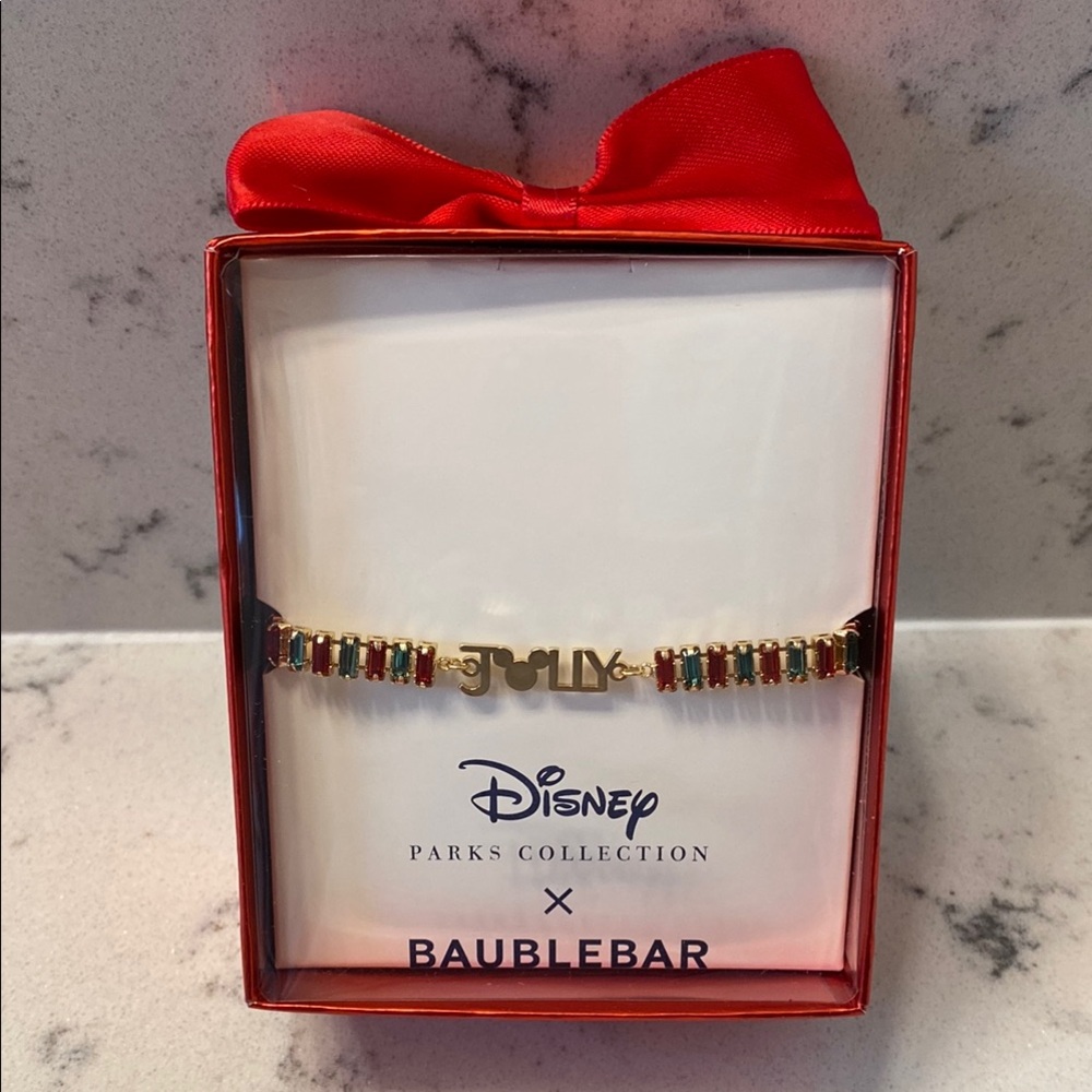 NWT Disney Parks Collection x BaubleBar collab. Mickey Ears Jolly Bracelet